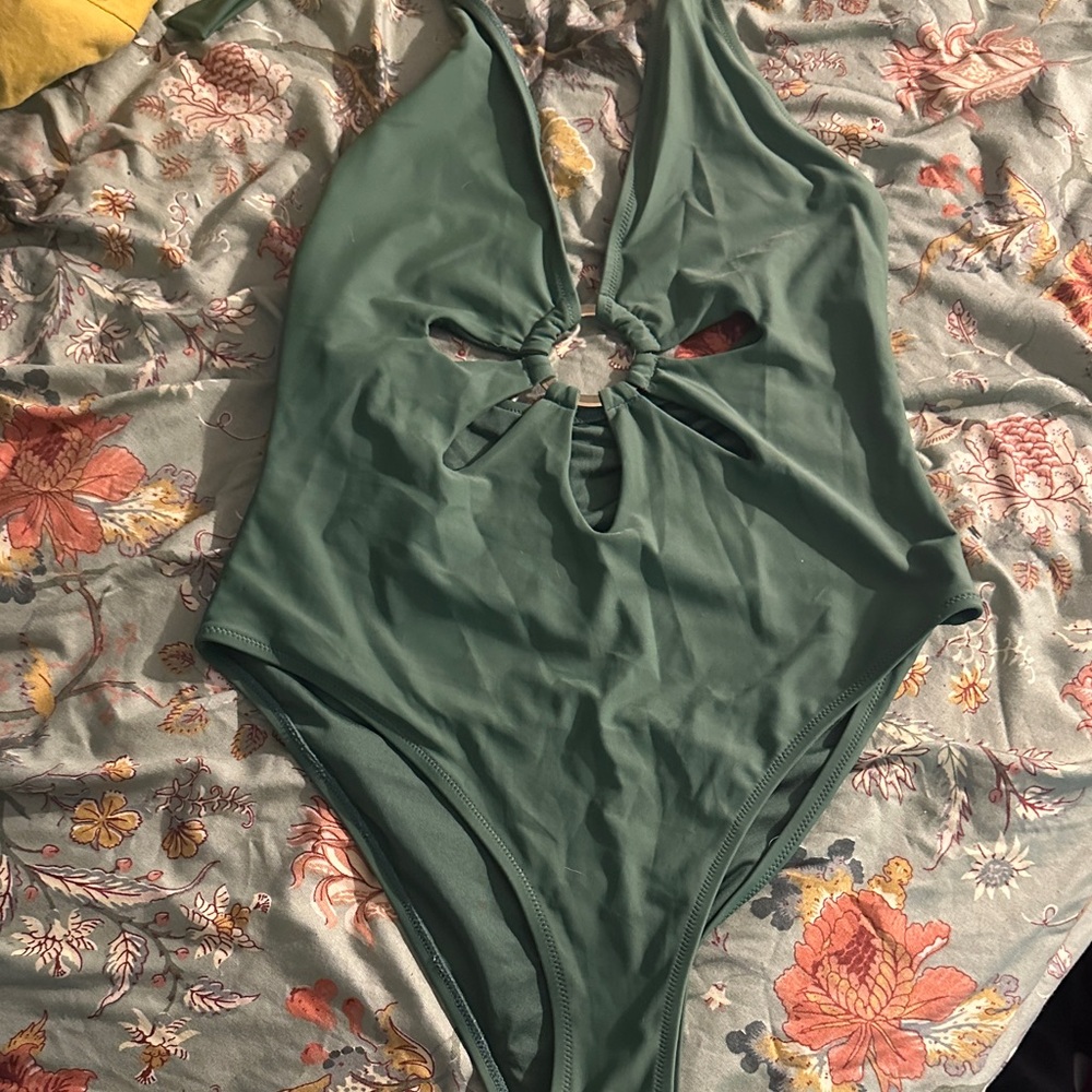 Elegant Green One-Piece Swimsuit